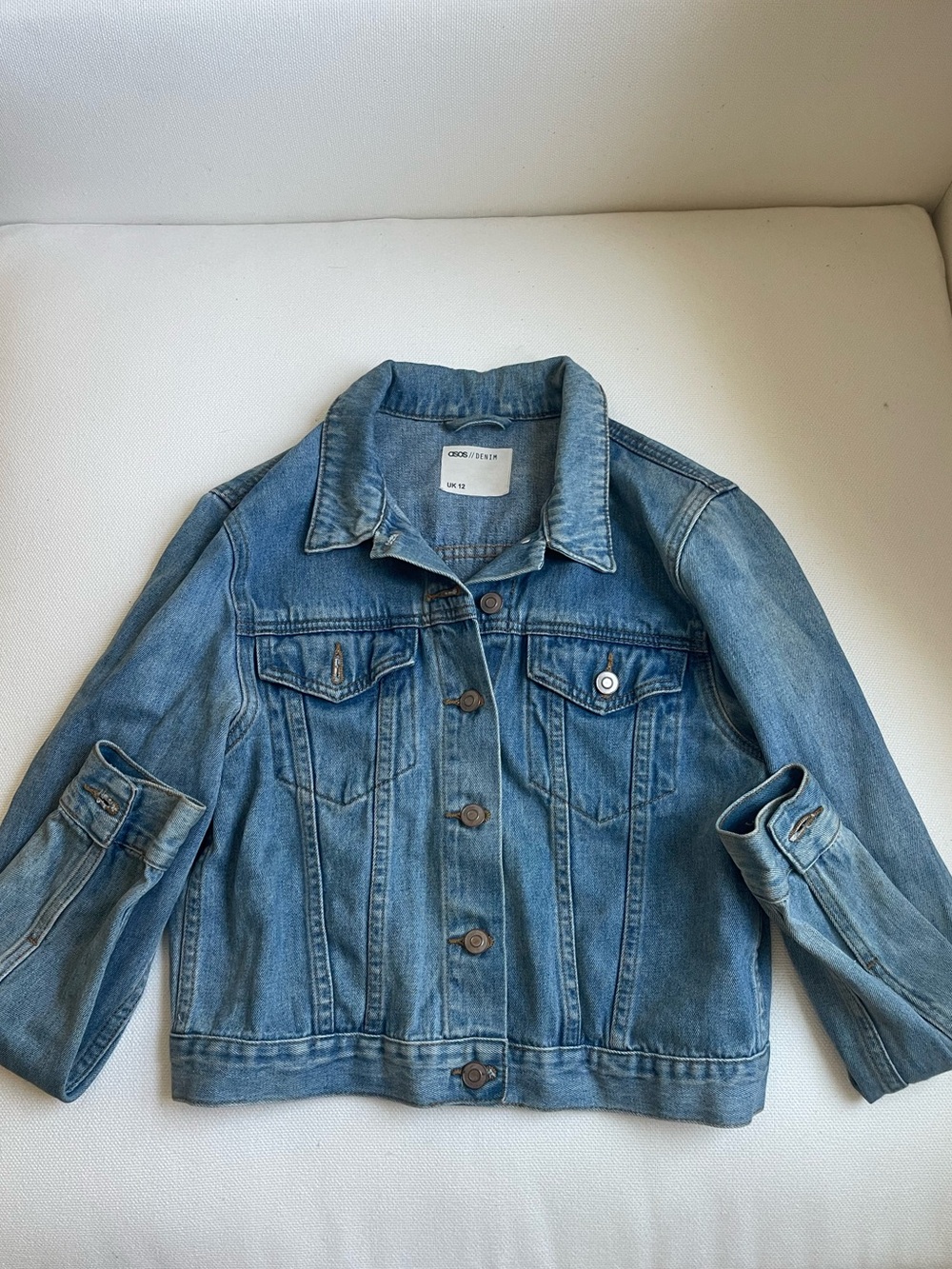 ASOS Cropped Denim Jacket Women’s Size 8 US // 12 UK